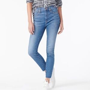 J.Crew Toothpick High Rise Jeans with Raw hem Size 27